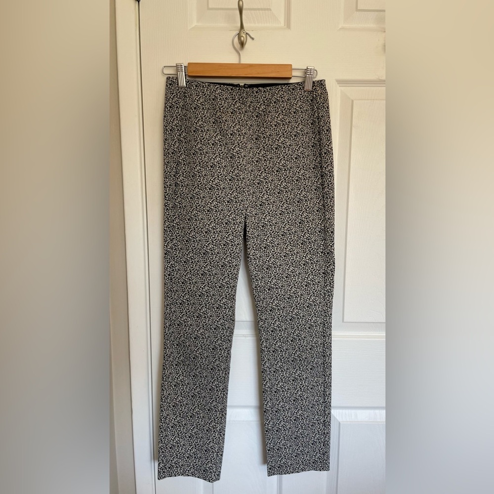 Rag & Bone - Simone Leopard-Print Cropped Pants, Black Multi. Size 6.